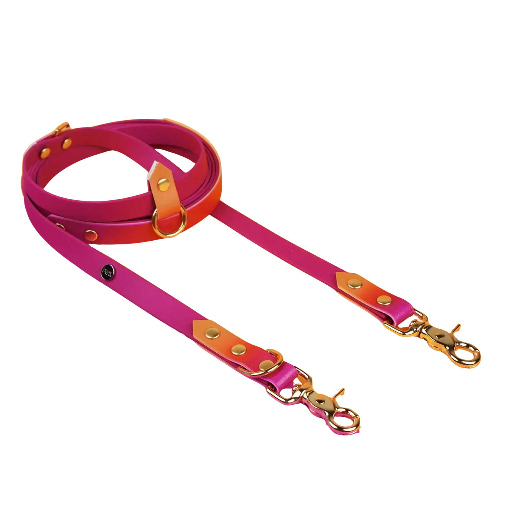 Smycz przepinana multifunkcyjna z Biothane dla psa, Tequila Sunrise BURA