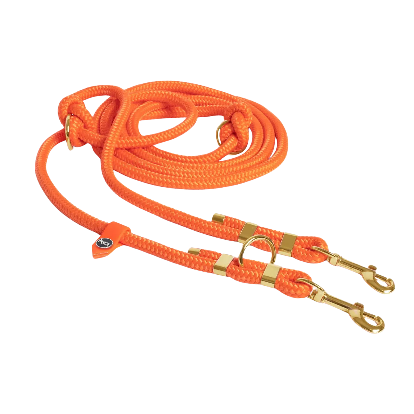 Smycz przepinana linowa dla psa, pomarańcz / doggie COOL BURA