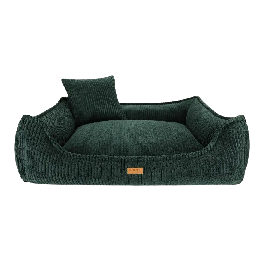 Legowisko premium dla psa i kota ortopedyczne butelkowa zieleń - MILANO BOTTLE-GREEN DENZOO