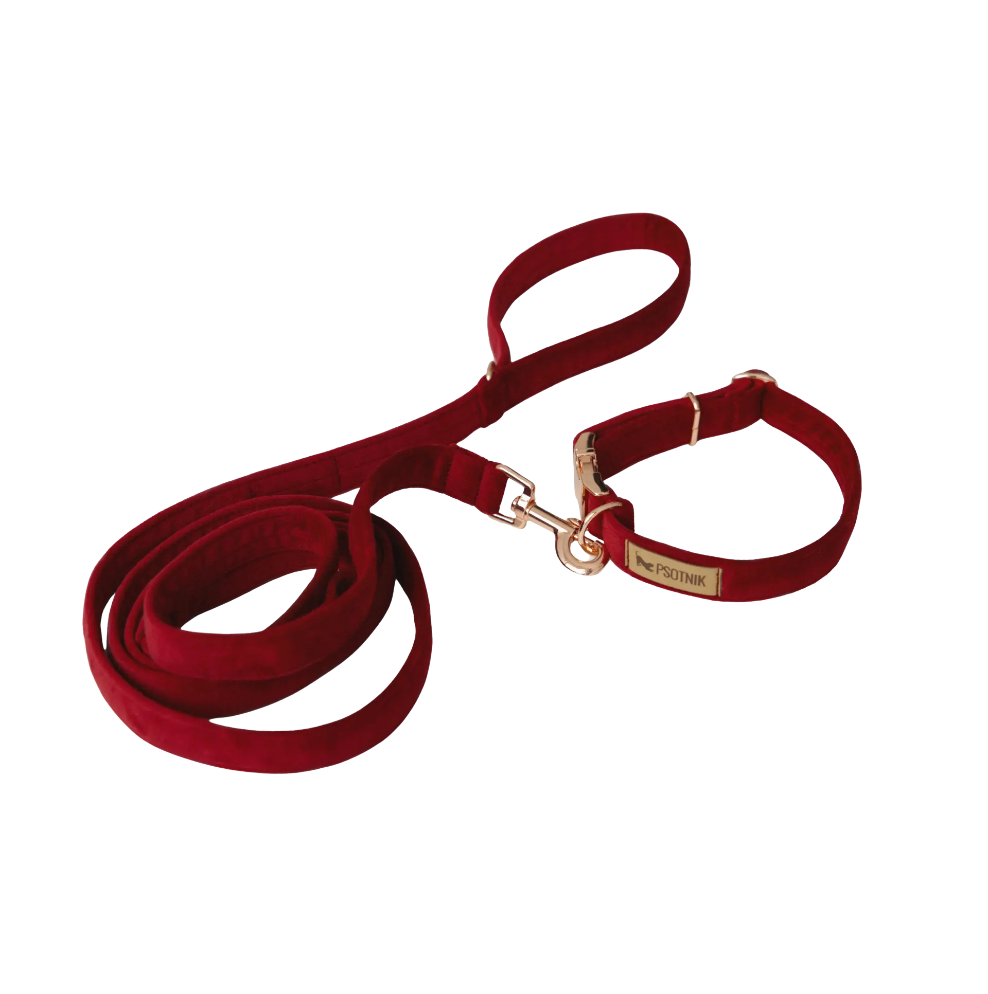 Smycz miejska Bordowy Psotnik Psotnik