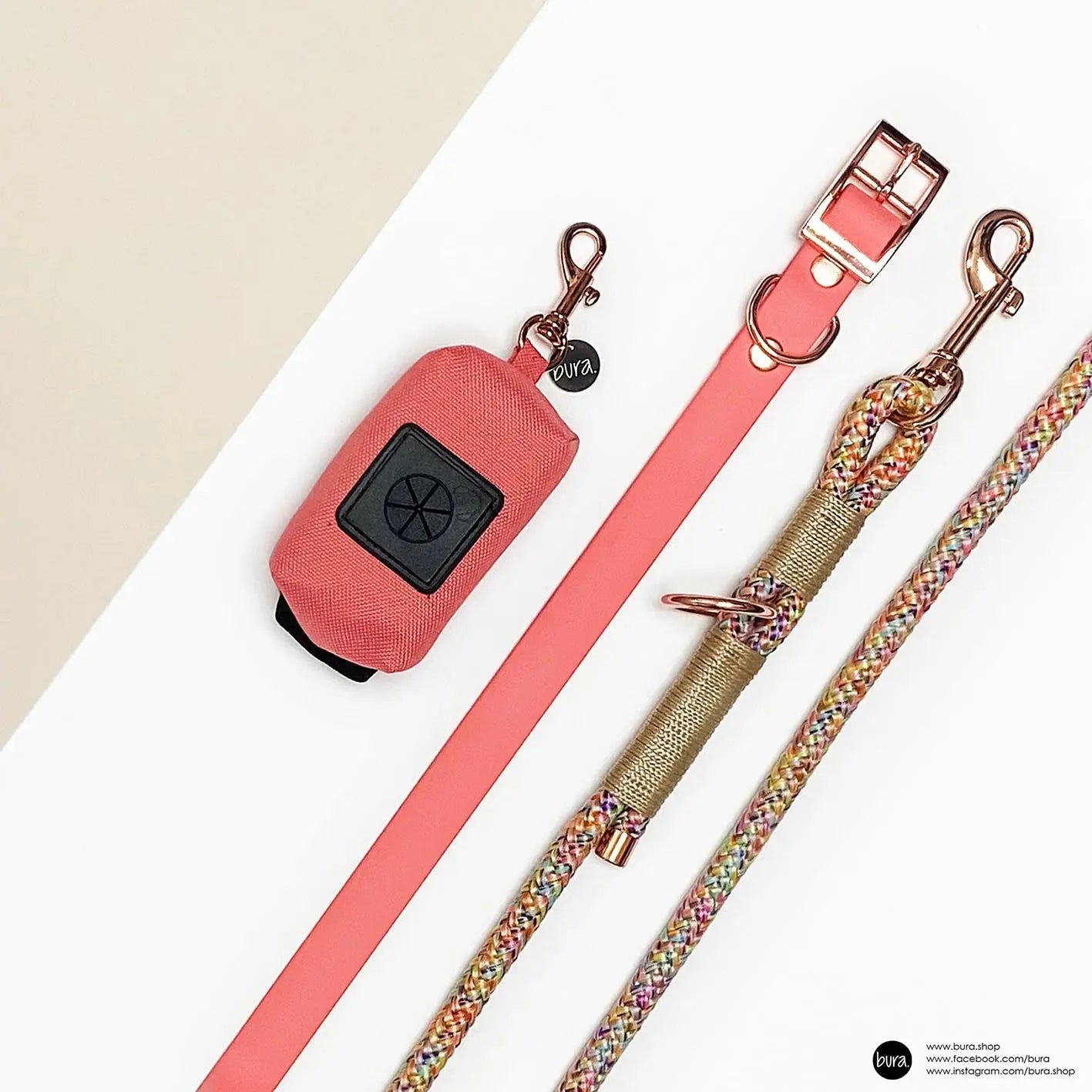 Etui na woreczki Psiutti frutti / koral BURA