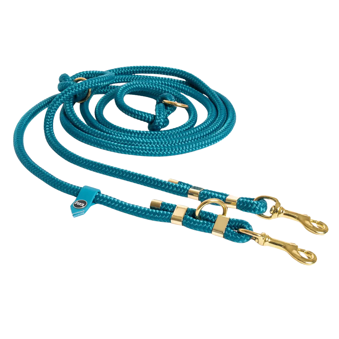 Smycz przepinana linowa dla psa, turkus / wilk MORSKI BURA