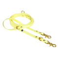 Załaduj obraz do przeglądarki galerii, Smycz przepinana multifunkcyjna z Biothane dla psa, pastelowy żółty / PUP'S Paradise BURA
