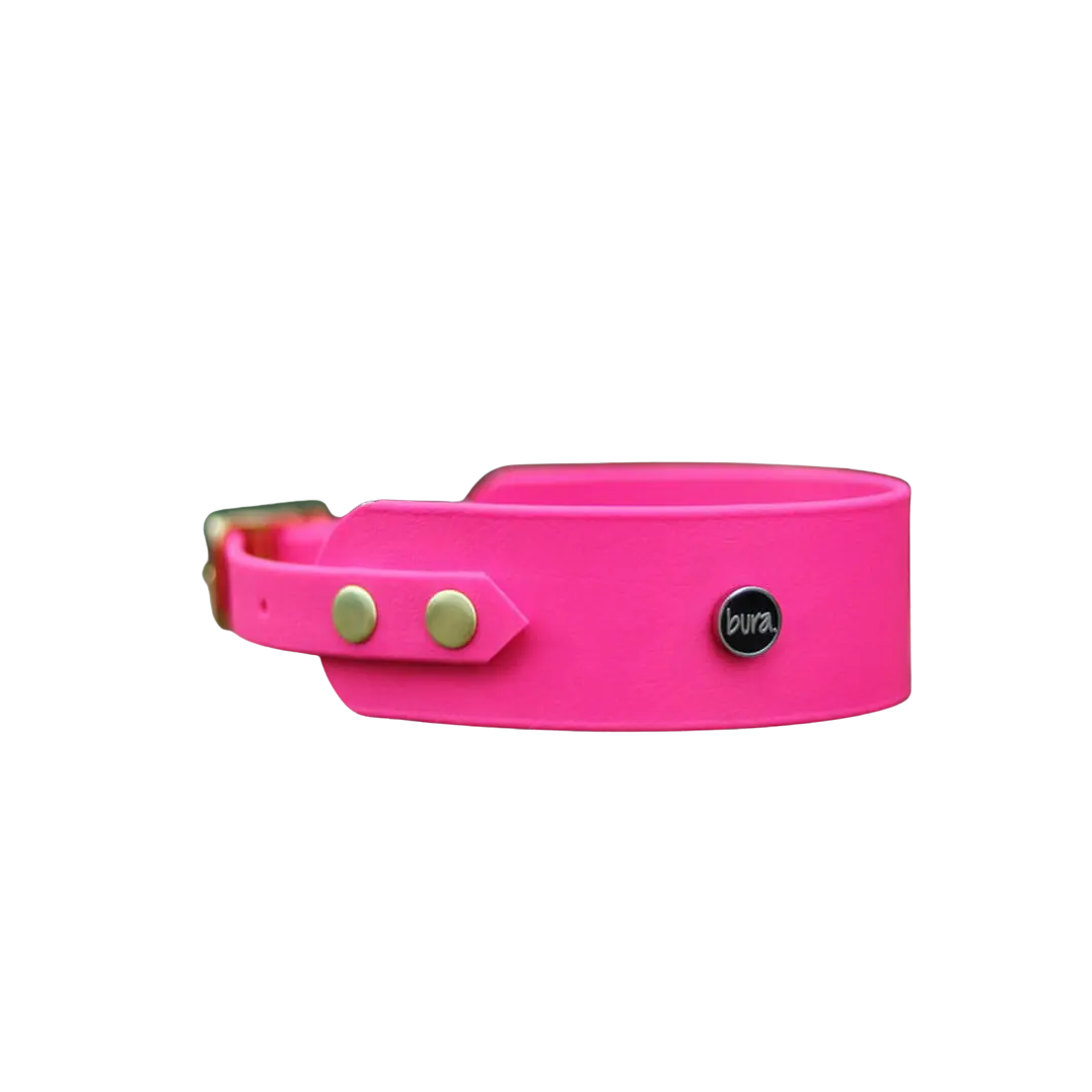 Obroża dla Charta na sprzączkę, Pies&love / różowy BURA