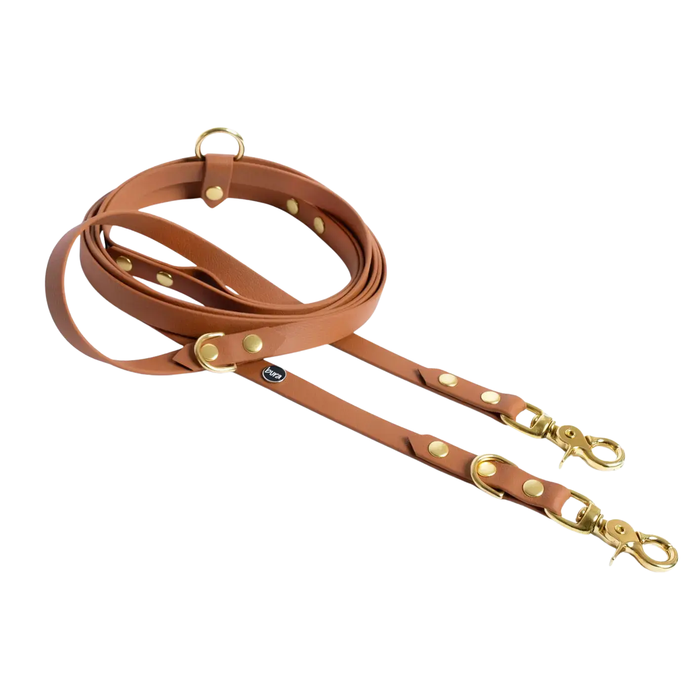 Smycz przepinana multifunkcyjna z Biothane dla psa, jasny brąz / dog on the ROCK BURA