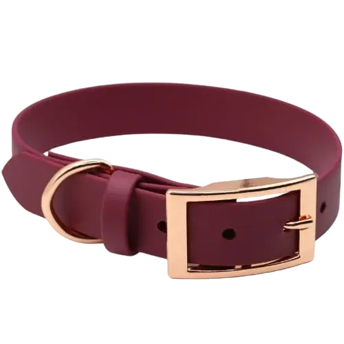 Obroża na sprzączkę BioThane Wine Red Co Collar