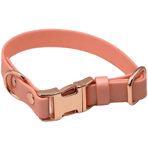 Obroża na klamrę BioThane Pearl Pink Co Collar