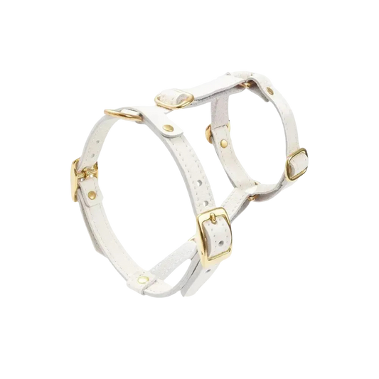 Szelki "Caviar" w kolorze białym