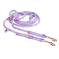 Załaduj obraz do przeglądarki galerii, Smycz przepinana linowa dla psa, fioletowy mix  / time to be Unidog! BURA
