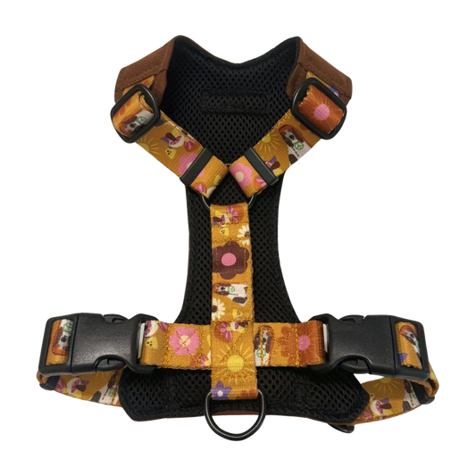 Szelki bezuciskowe Hippie - Miłość, Wolność, Psy psistań