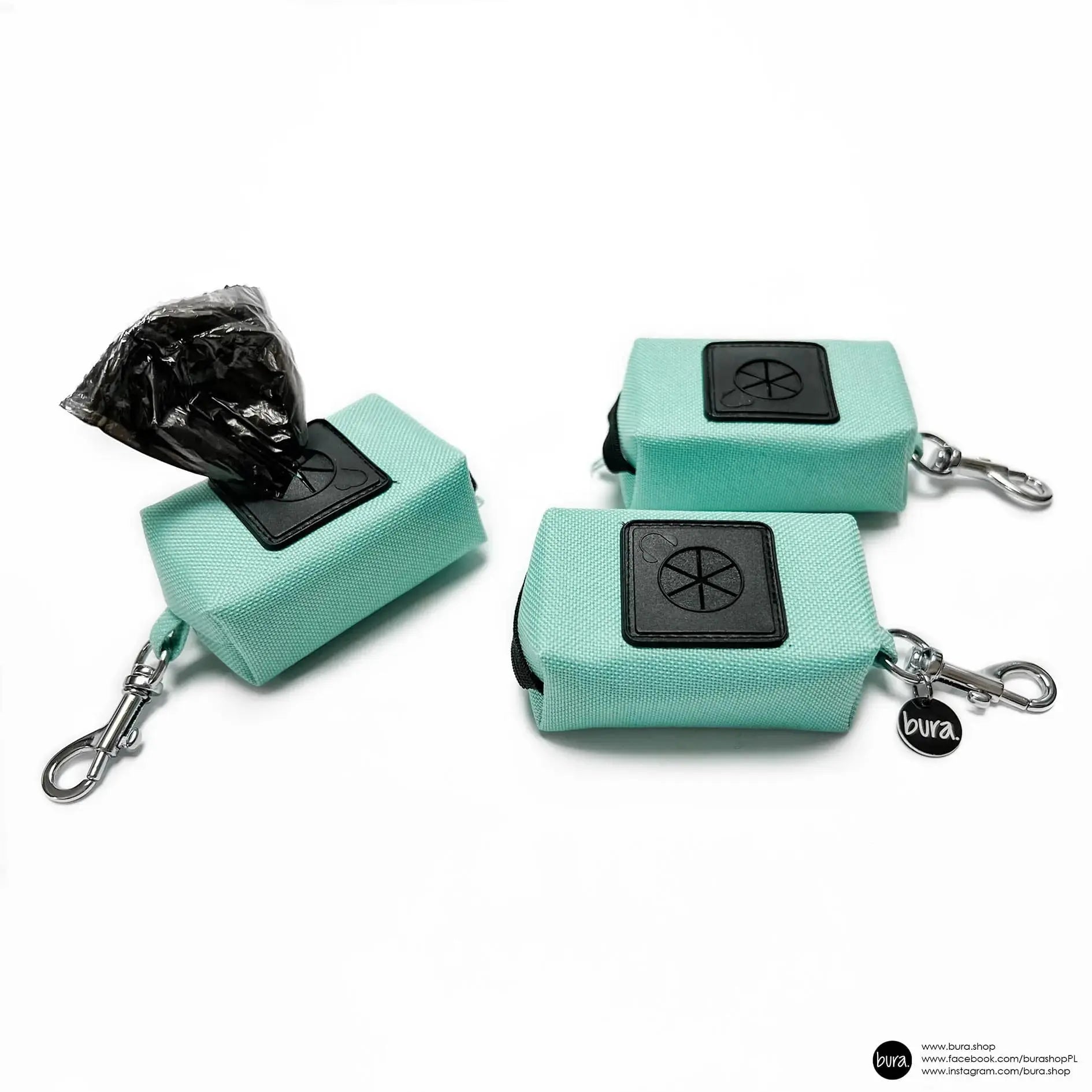 Etui na woreczki, miętowy / psia miętka BURA