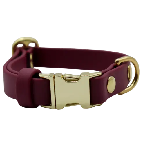 Obroża na klamrę BioThane Wine Red Co Collar