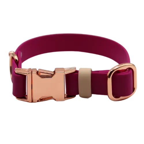 Obroża na klamrę BioThane Magenta Pink Co Collar
