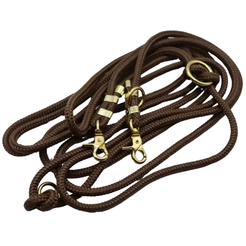 Smycz przepinana linowa Chocolate Brown Co collar