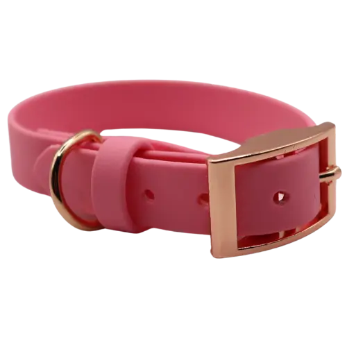 Obroża na sprzączkę BioThane Flamingo Pink Co Collar
