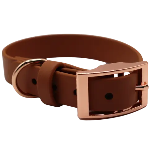 Obroża na sprzączkę BioThane Toffee Brown Co Collar