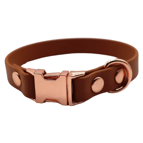 Obroża na klamrę BioThane Toffee Brown Co Collar