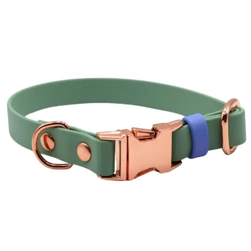 Obroża na klamrę BioThane Sage Green Co Collar
