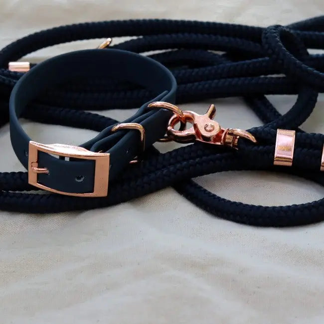 Smycz miejska linowa Navy Blue Co collar