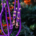 Załaduj obraz do przeglądarki galerii, Smycz przepinana linowa True Purple Co collar
