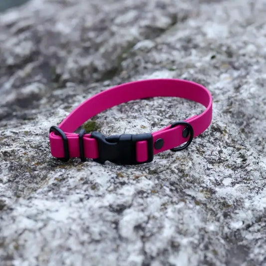 Obroża na klamrę BioThane Magenta Pink Co Collar