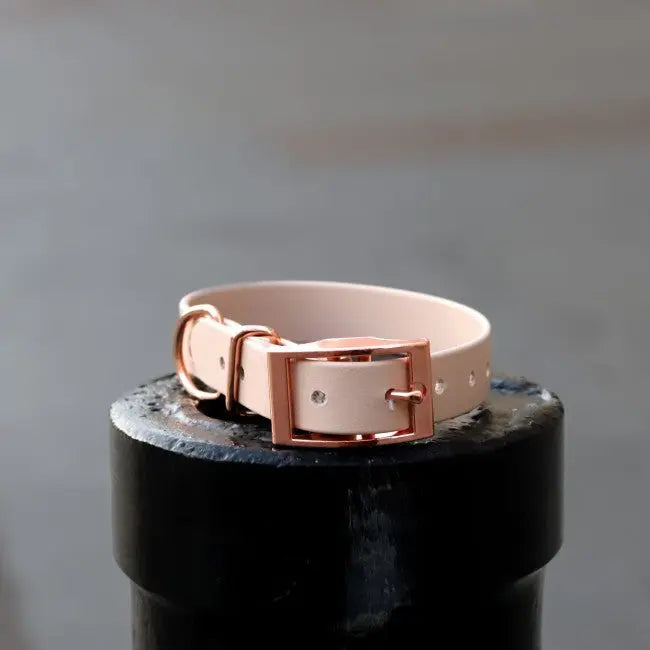 Obroża na sprzączkę BioThane Almond Beige Co Collar