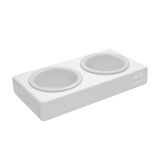 Miska dla psa DUO CERAMIC biała Bowl & Bone