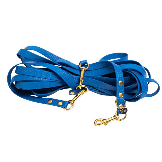 Linka treningowa dla psa z taśmy HEXA, niebieski BURA