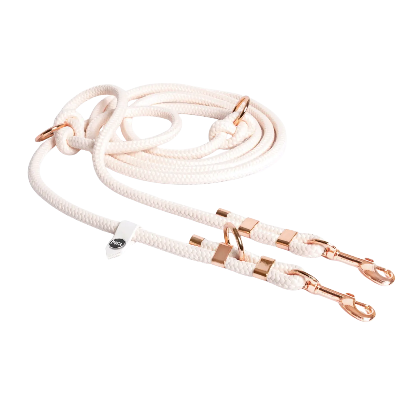 Smycz przepinana linowa dla psa, kremowy / beza Psiavlova BURA