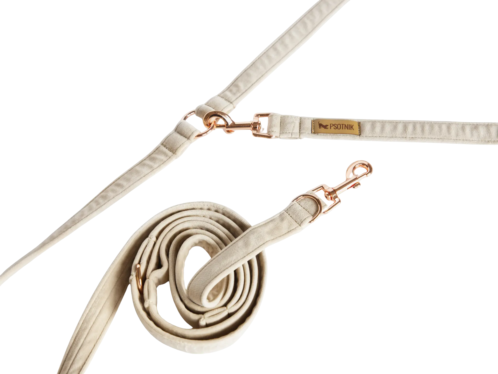 Smycz przepinana Beżowy Psotnik Psotnik