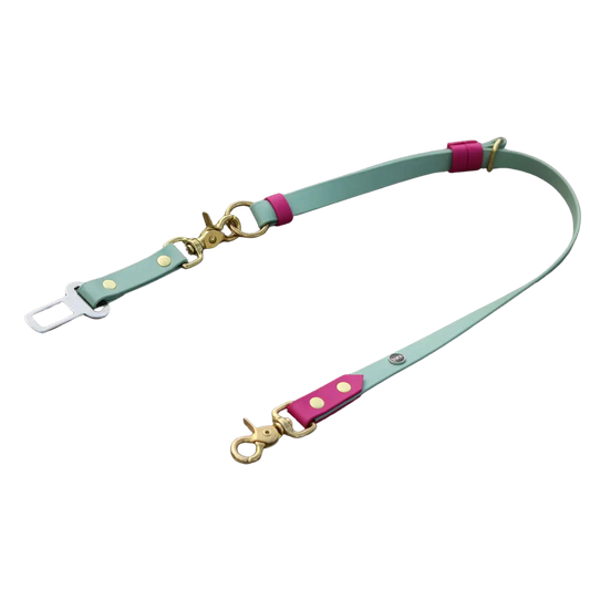 Pas do auta i Smycz Turystyczna w JEDNYM! - PRODUKT PERSONALIZOWANY BURA