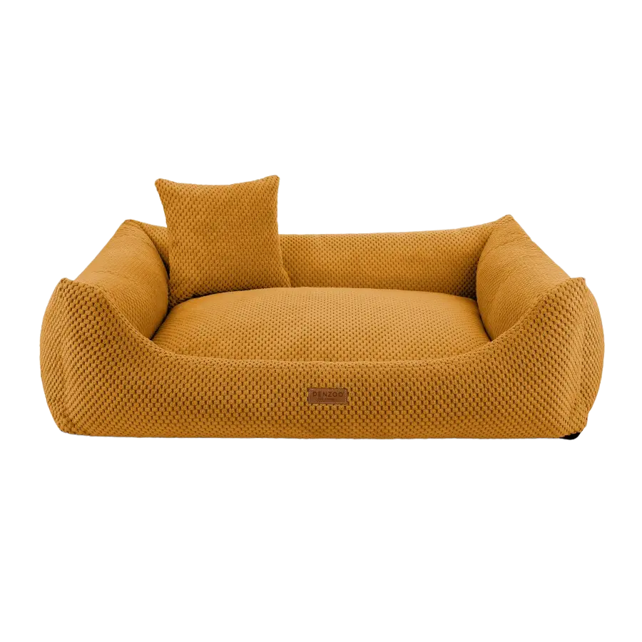 Legowisko dla psa i kota ortopedyczne musztardowe - PRATO MUSTARD DENZOO