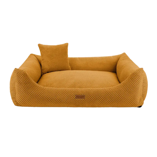 Legowisko dla psa i kota ortopedyczne musztardowe - PRATO MUSTARD DENZOO