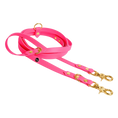 Załaduj obraz do przeglądarki galerii, Smycz przepinana multifunkcyjna z Biothane dla psa, różowy / Pies&love BURA
