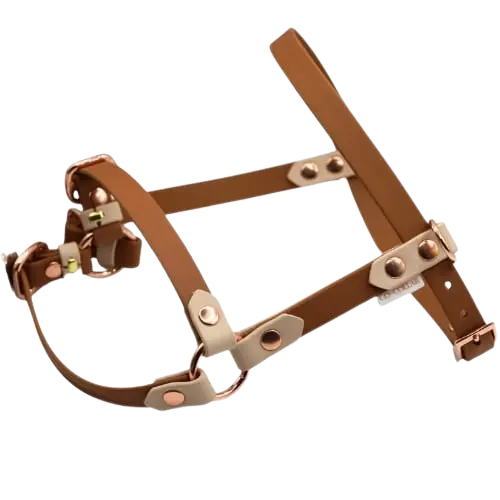 Szelki z regulacją BioThane Toffee Brown Co Collar