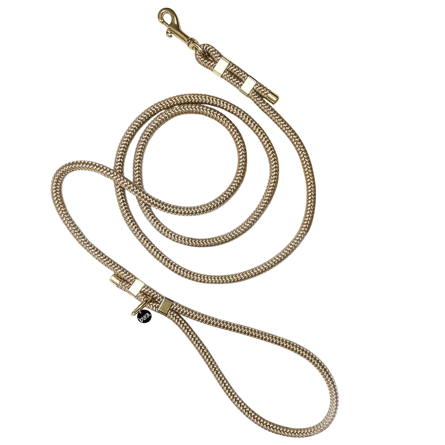 Smycz miejska linowa dla psa, beż / PSInut butter BURA