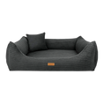 Załaduj obraz do przeglądarki galerii, Legowisko dla psa i kota z materacem ortopedycznym ciemno szare - RIMINI DARK GREY DENZOO

