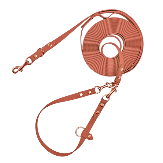 Linka treningowa dla psa z taśmy HEXA, brzoskwiniowy BURA