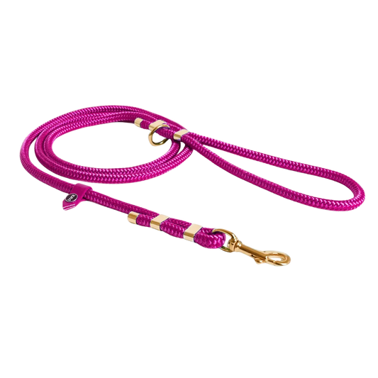 Smycz miejska linowa dla psa, magenta / Pup Fiction BURA