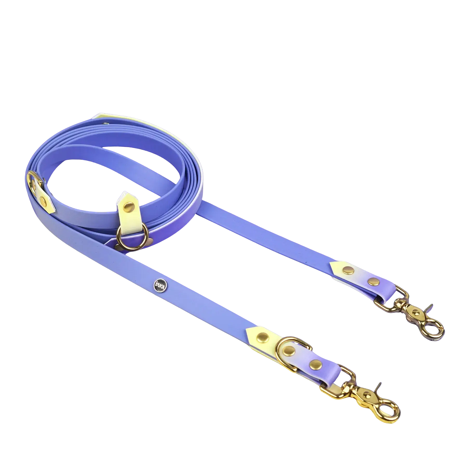 Smycz przepinana multifunkcyjna z Biothane dla psa, Lavender Haze BURA