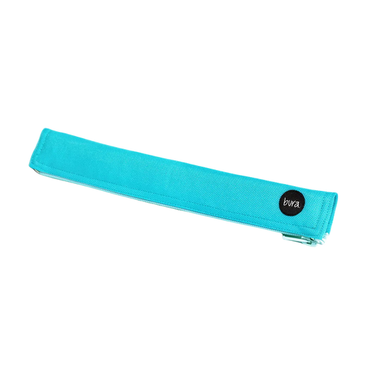 Rączka neoprenowa do smyczy uniwersalna I'm buldog... da ba dee da ba daa / błękit BURA