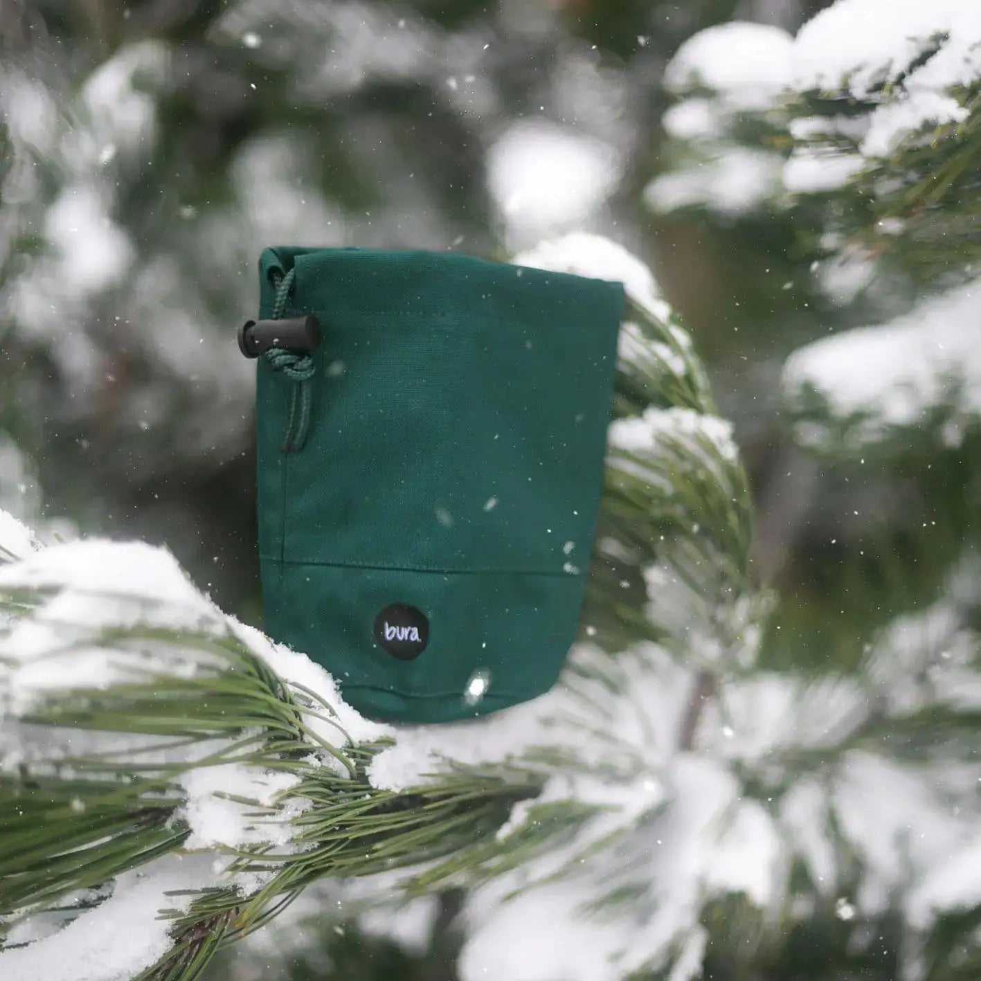 Saszetka na smaczki  born to be wild... DOG / butelkowa zieleń BURA