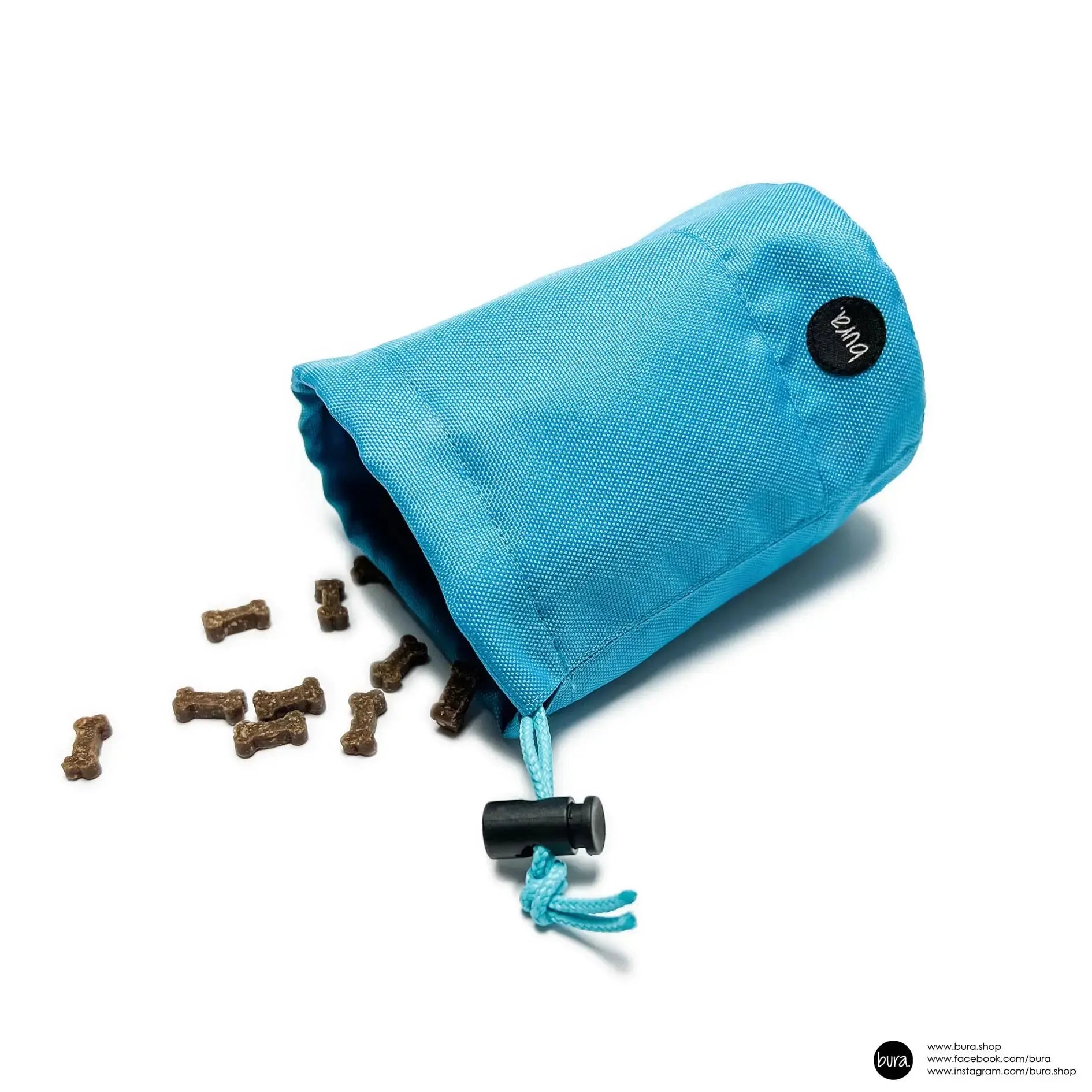 Saszetka na smaczki  I'm buldog... da ba dee da ba daa / niebieski BURA