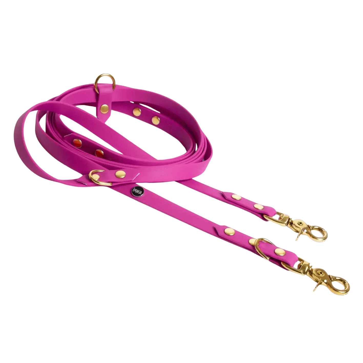 Smycz przepinana multifunkcyjna z Biothane dla psa, magenta / Pup Fiction BURA