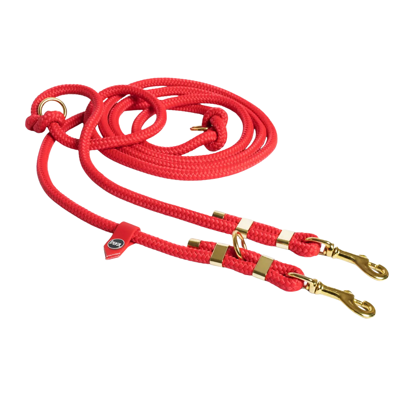Smycz przepinana linowa dla psa, czerwony / hot DOG BURA