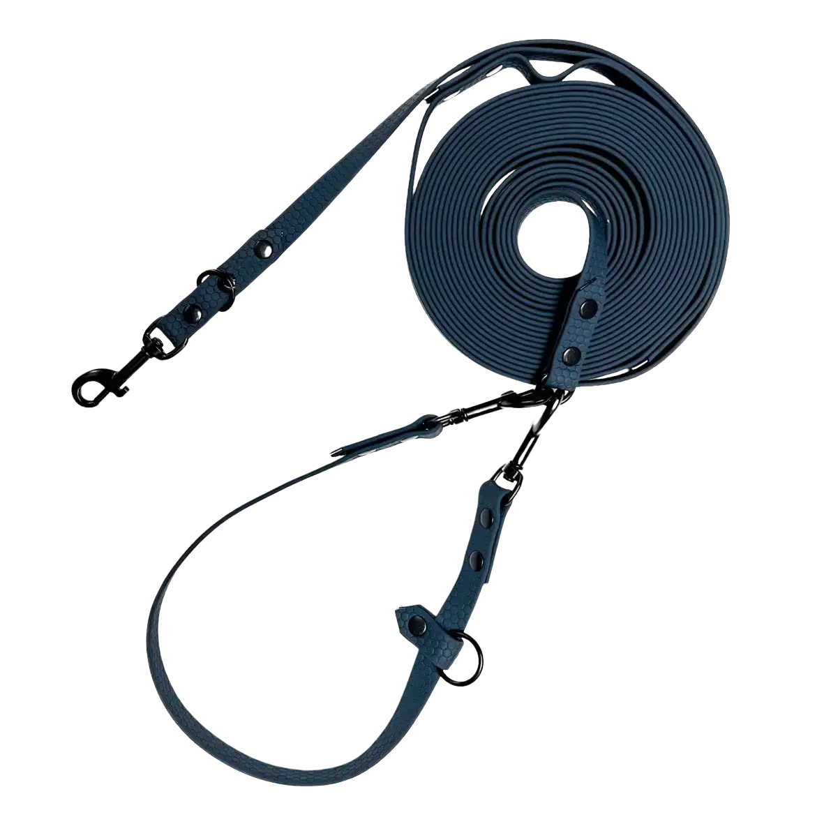 Linka treningowa dla psa z taśmy HEXA, granat BURA