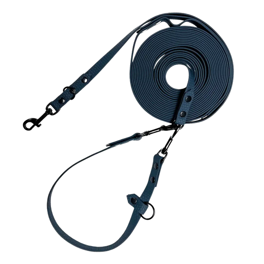 Linka treningowa dla psa z taśmy HEXA, granat BURA