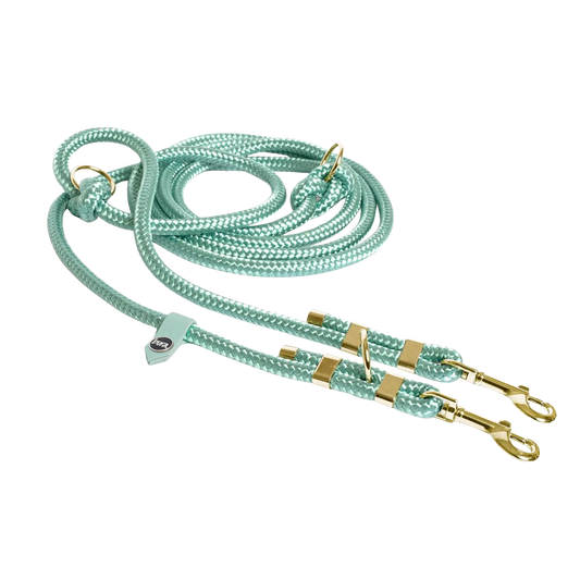 Smycz przepinana linowa dla psa, szałwiowy / szAUUUwia BURA