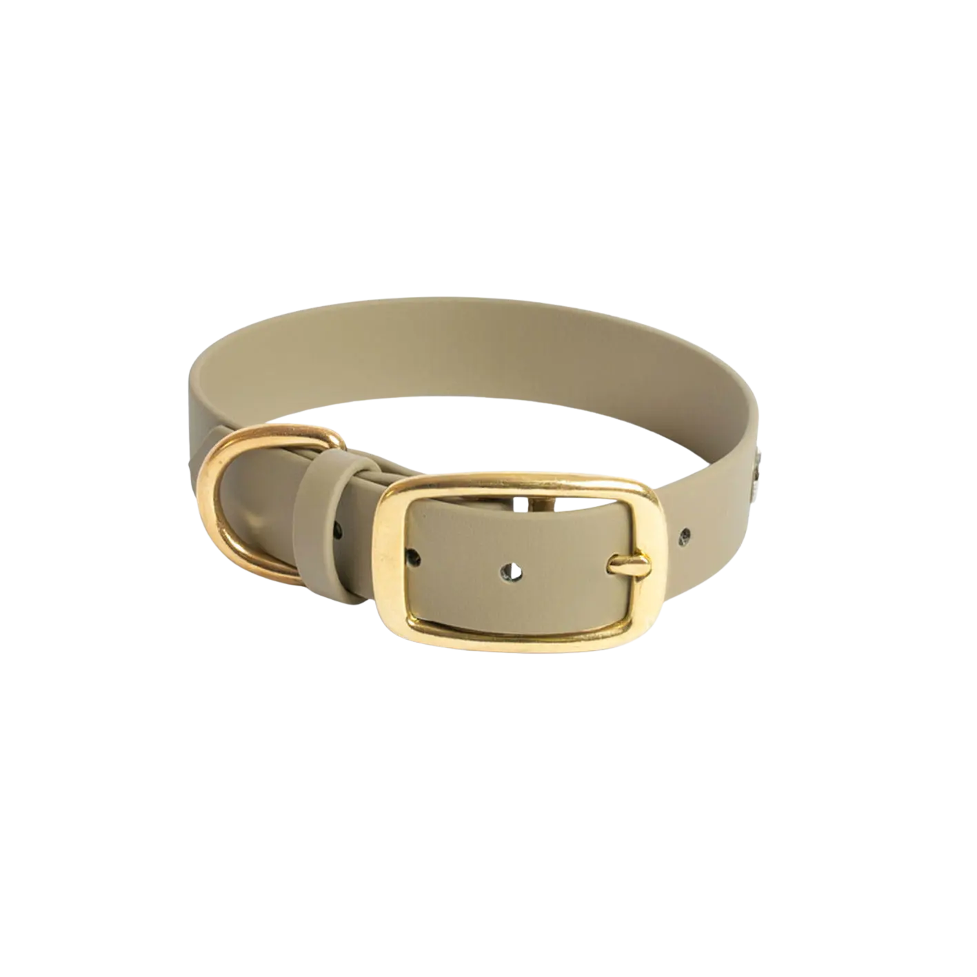 Obroża na sprzączkę dla psa, khaki / PSIAkość BURA