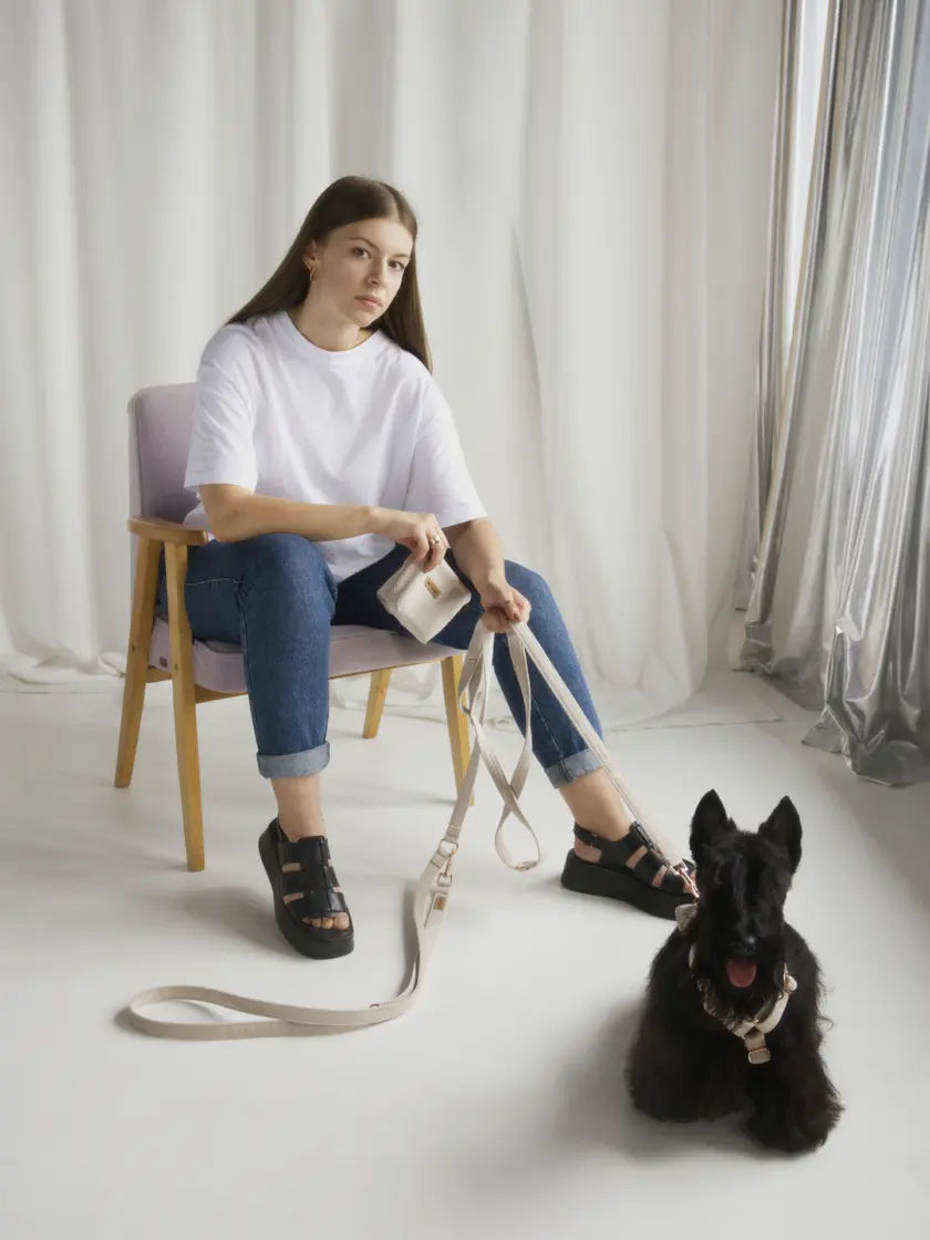 Saszetka na smaczki jasny beż Psotnik